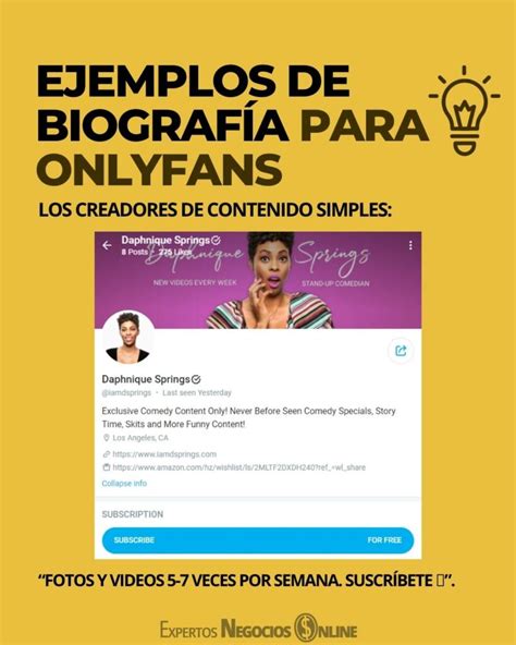 biografia para only fans|Crear una biografía para OnlyFans atractiva